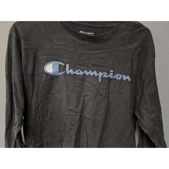 Champion Authentic Athleticwear Long Sleeve Logo T-Shirt Black Men’s M - Picture 3 of 6